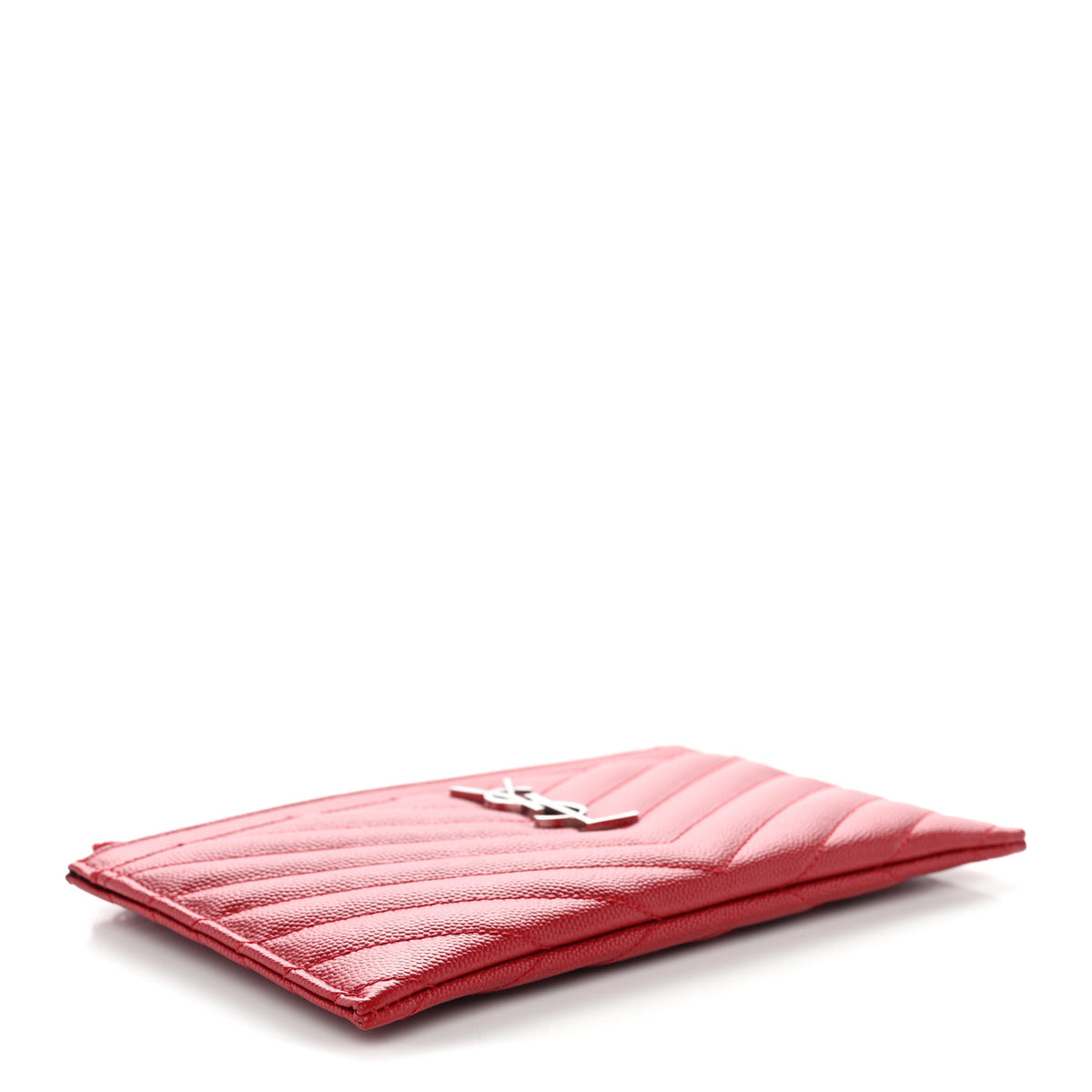 Grain De Poudre Chevron Monogram Bill Pouch Rouge Eros