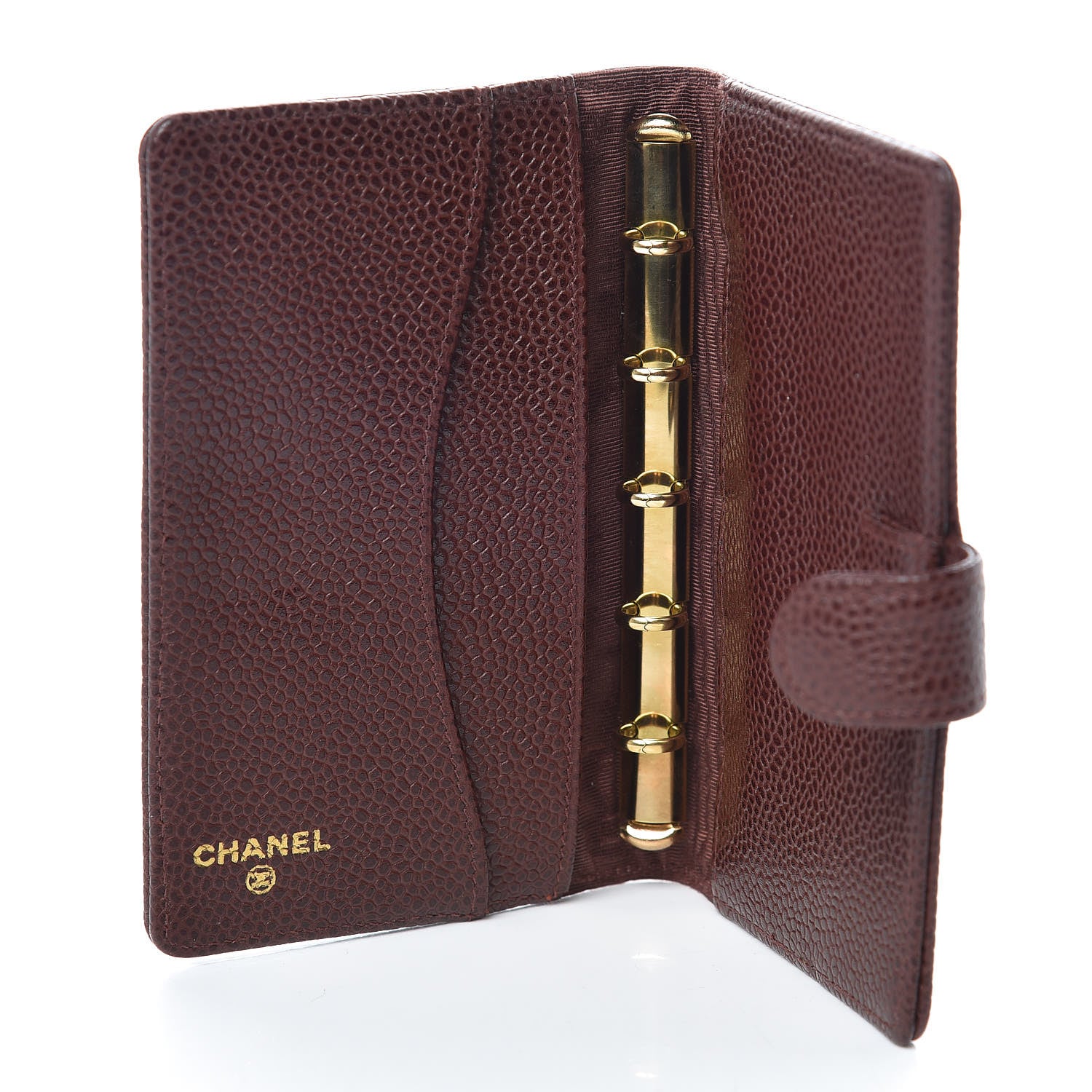 Chanel Caviar CC Mini Ring Agenda Planner Brown 5 of 8