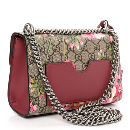 Gucci GG Supreme Monogram Blooms Small Padlock Shoulder Bag Beige Multicolor Dry Rose 3 of 9