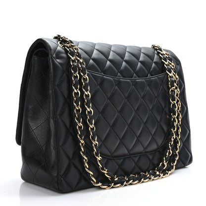 Chanel Lambskin Quilted Maxi Double Flap Black 3 of 9
