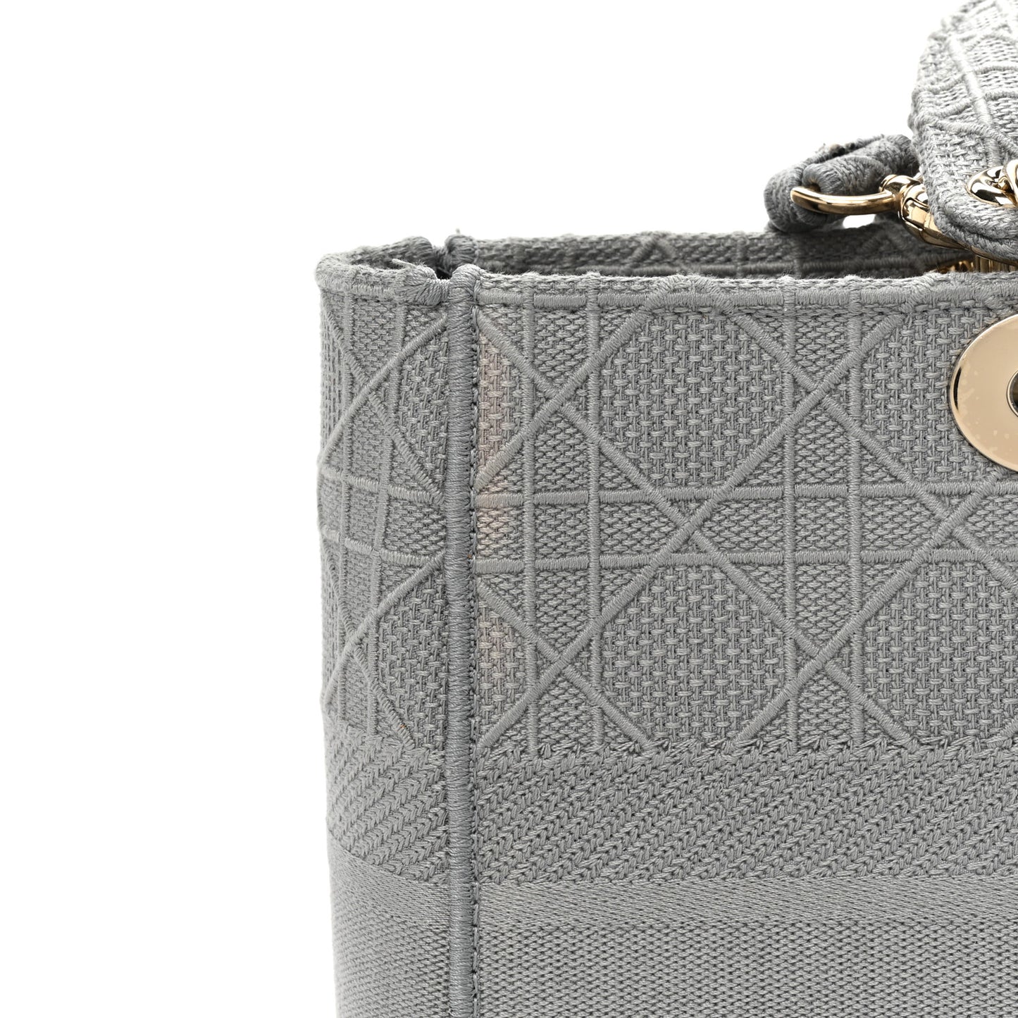 Canvas Embroidered Cannage Lady D-Lite Gray