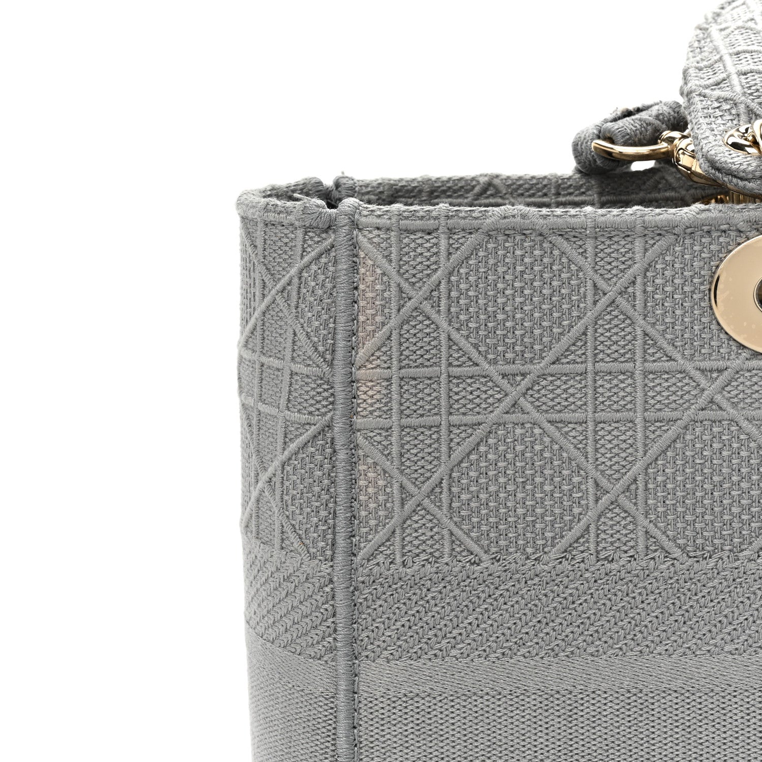 Christian Dior Canvas Embroidered Cannage Lady D-Lite Gray 18 of 18