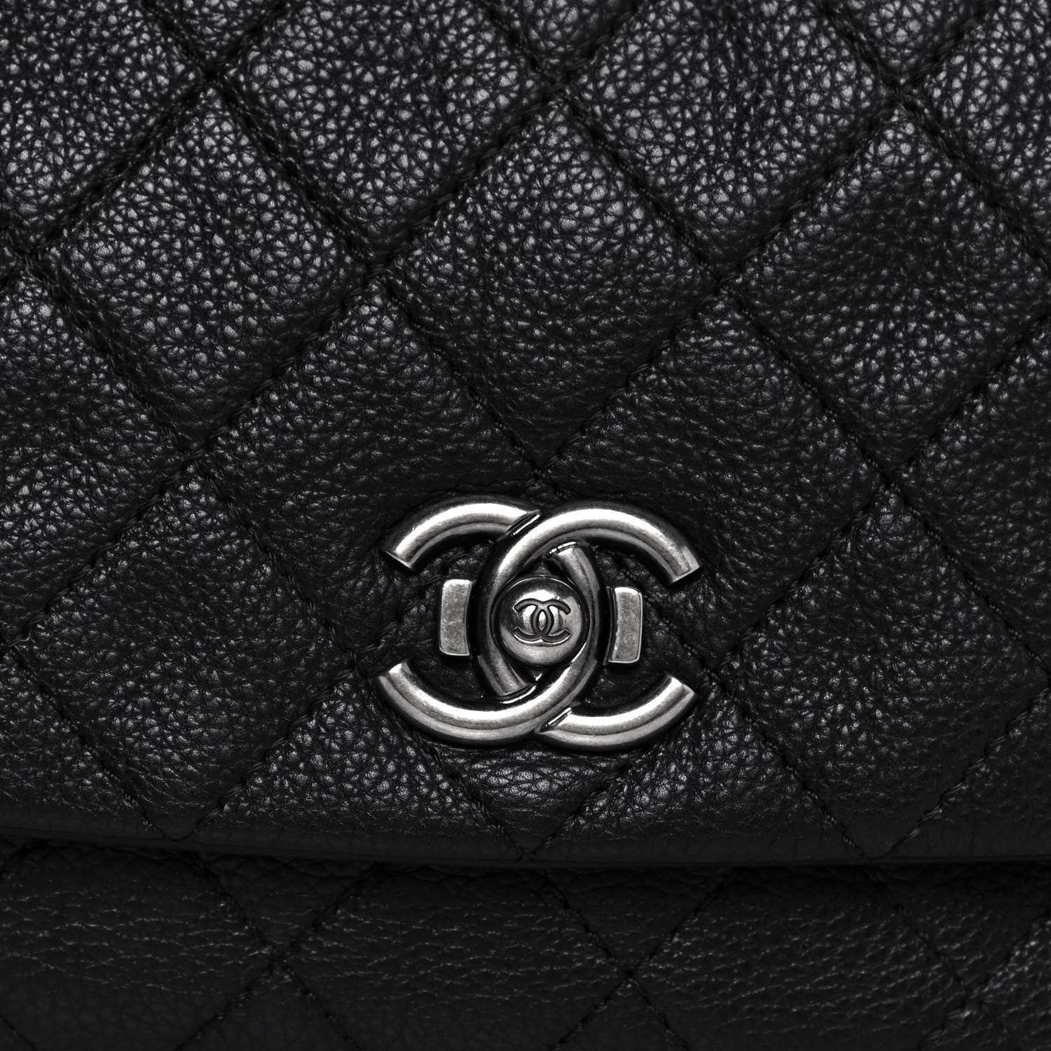 Chanel Calfskin Quilted Couture Messenger Black 8 of 14