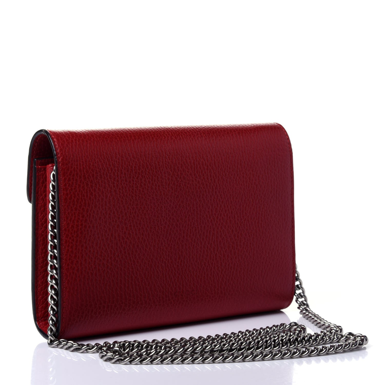 Gucci Calfskin Mini Dionysus Chain Wallet Hibiscus Red 2 of 4