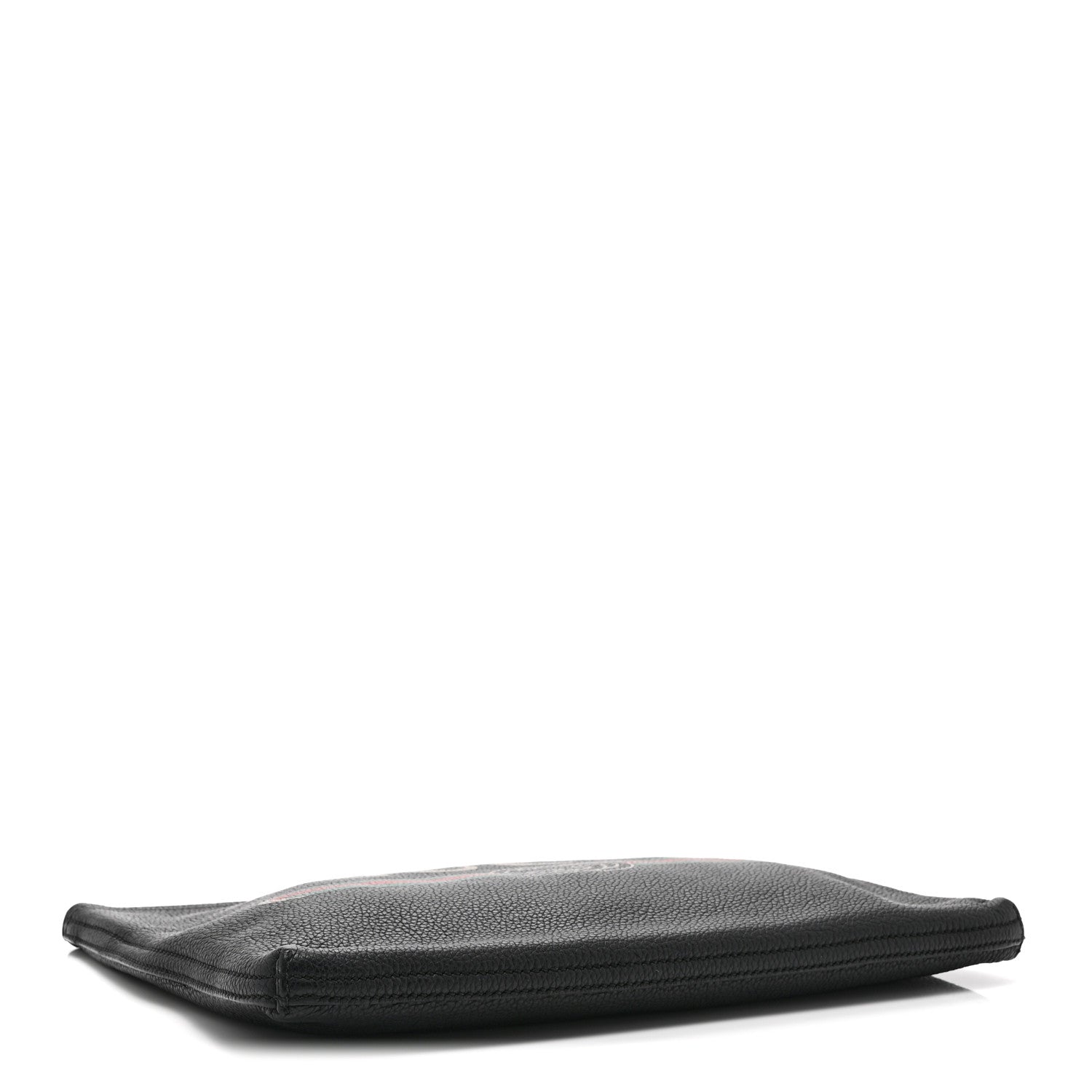Gucci Pebbled Calfskin Medium Logo Portfolio Clutch Black 4 of 10