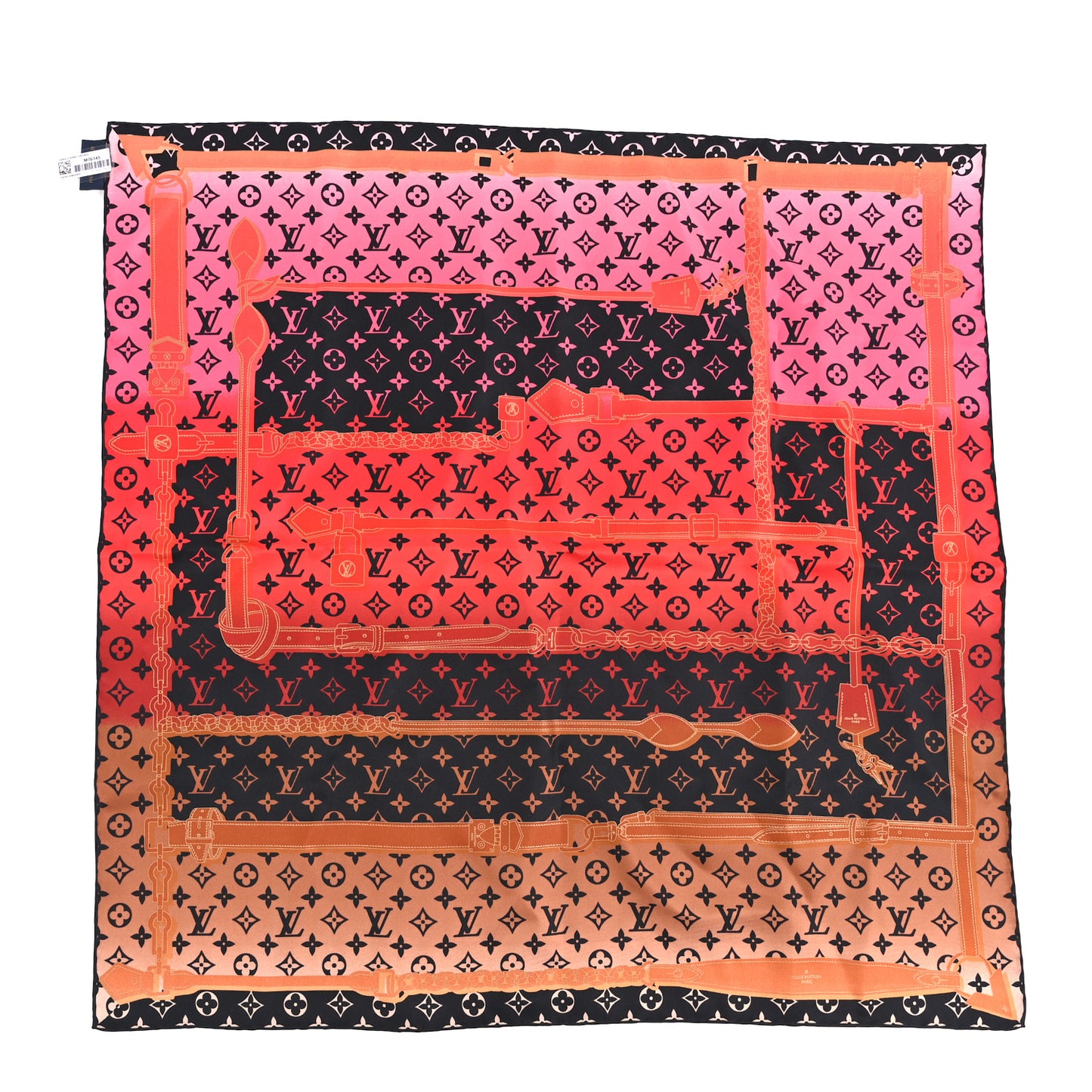 Silk Monogram Rising Confidential Square Scarf 70 Beige Multicolor