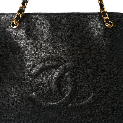 Chanel Caviar Large CC Shoulder Bag Black 8 of 10