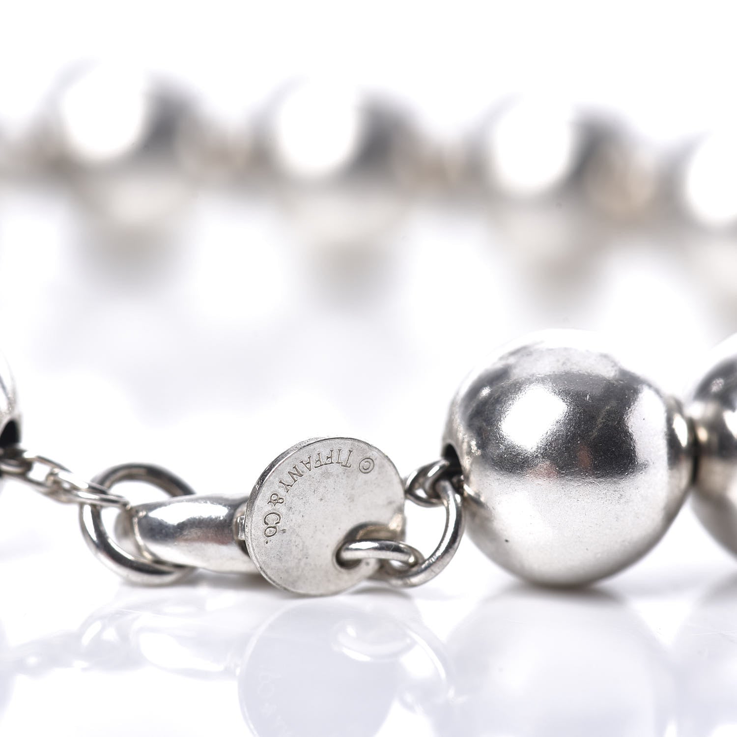 Tiffany Sterling Silver 10mm HardWear Ball Bracelet 4 of 4