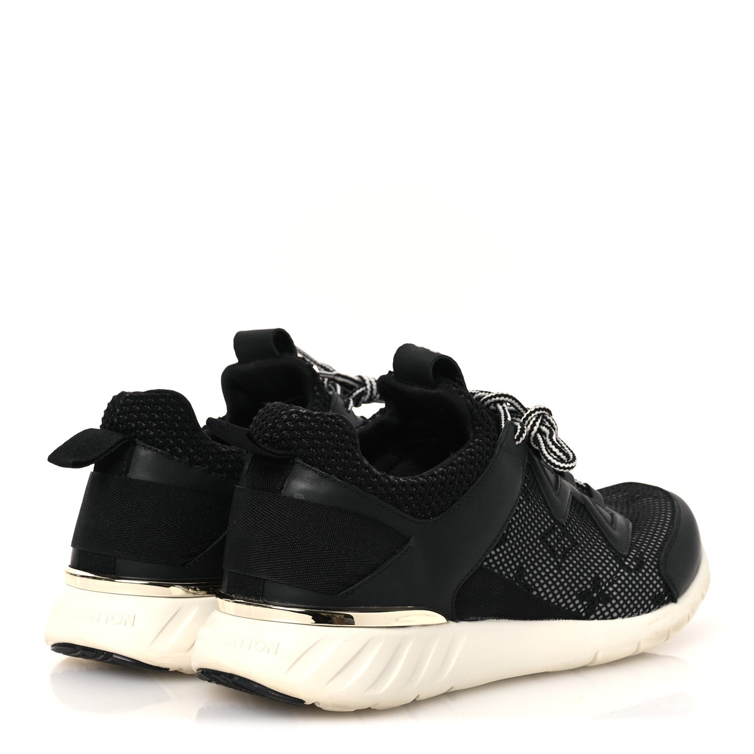 Louis Vuitton Technical Nylon Monogram Rubber Aftergame Sneakers 37 Black 5 of 11