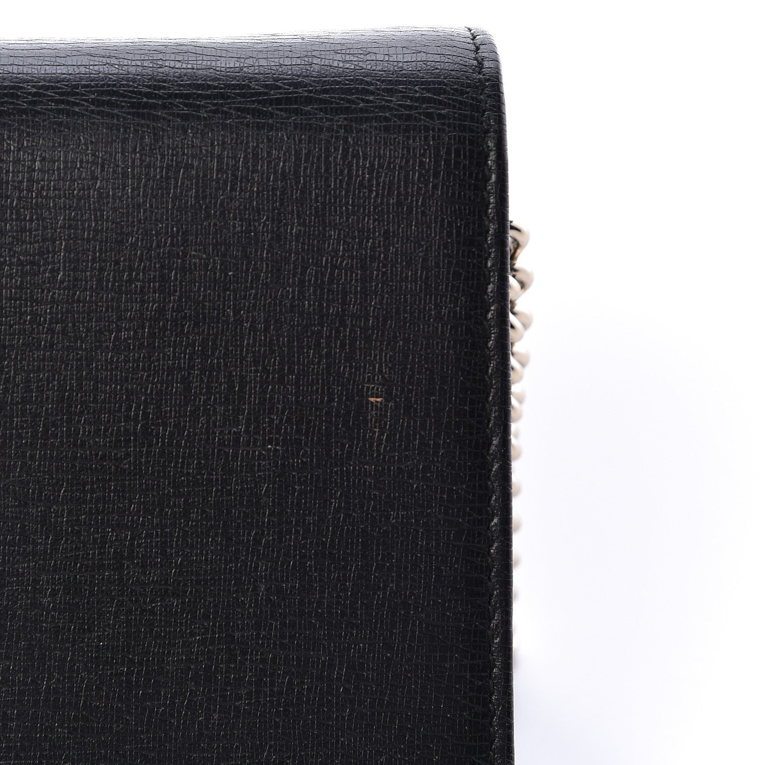 Gucci Textured Calfskin Medium Betty Chain Wallet Black 11 of 11