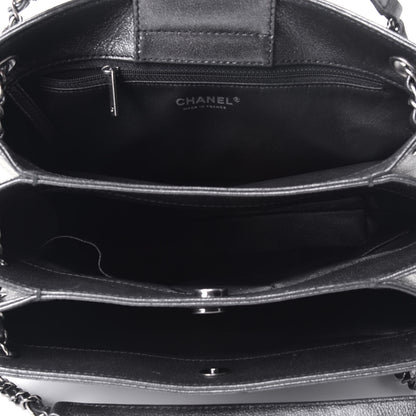 Chanel Calfskin CC Large North South Shopping Tote Black 5 of 8