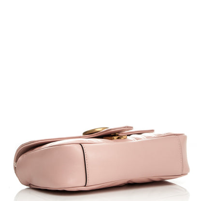 Gucci Calfskin Matelasse Mini GG Marmont Shoulder Bag Perfect Pink 4 of 7
