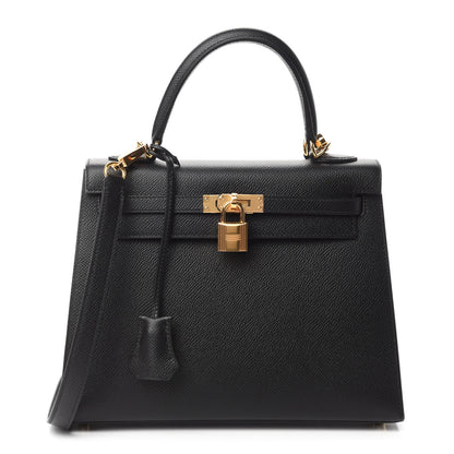 Hermes Epsom Kelly Sellier 25 Black 1 of 11