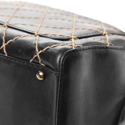 Chanel Calfskin Wild Stitch Top Handle Bag Black 11 of 14