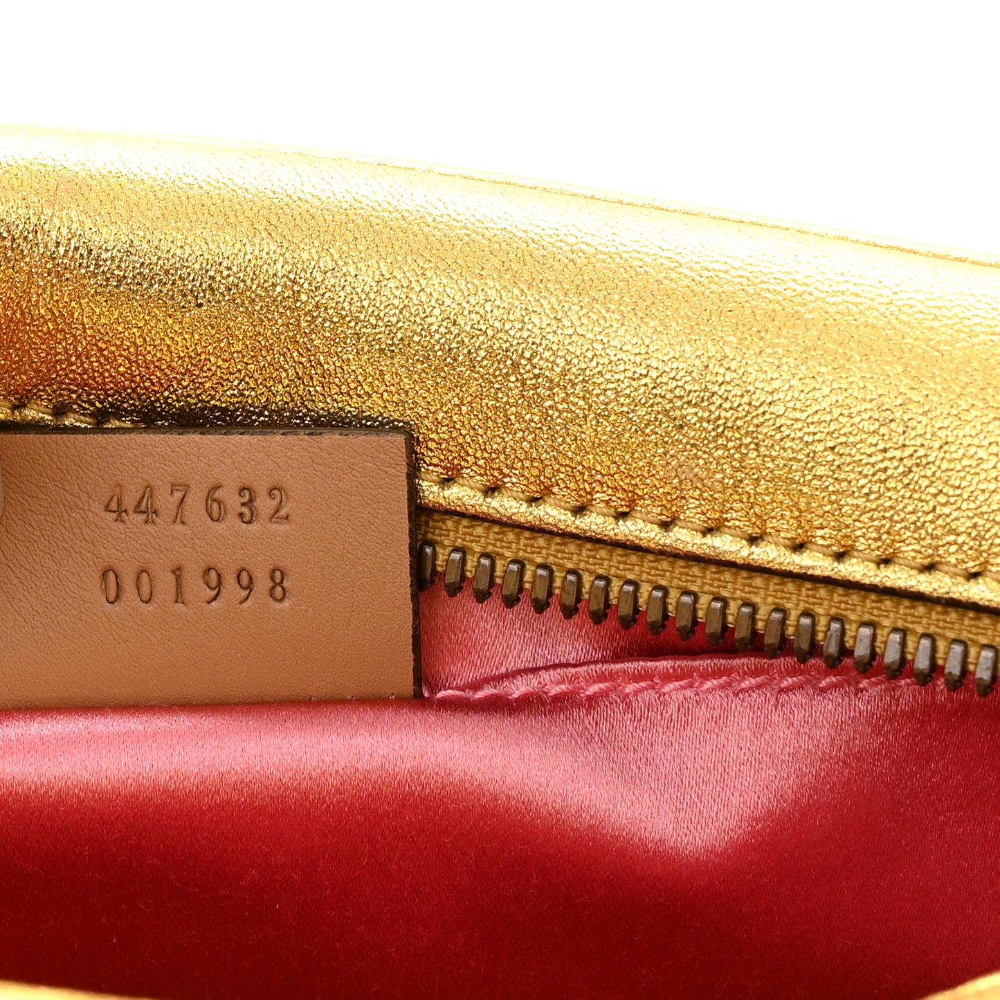 Metallic Calfskin Matelasse Studded Small Pearly GG Marmont Chain Shoulder Bag Gold