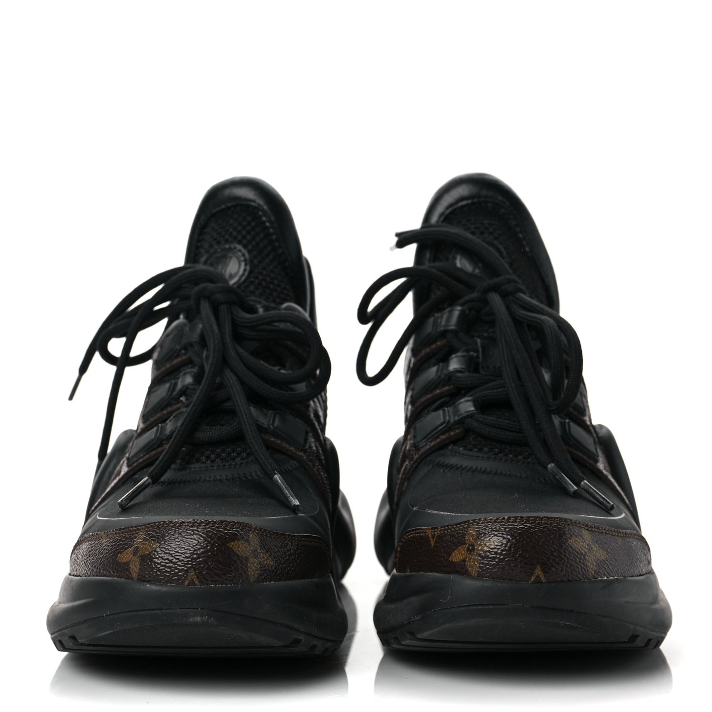 Calfskin Patent Monogram LV Archlight Sneakers 37.5 Black