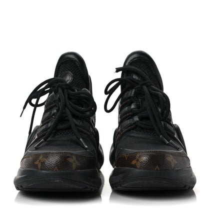 Louis Vuitton Calfskin Patent Monogram LV Archlight Sneakers 37.5 Black 2 of 6