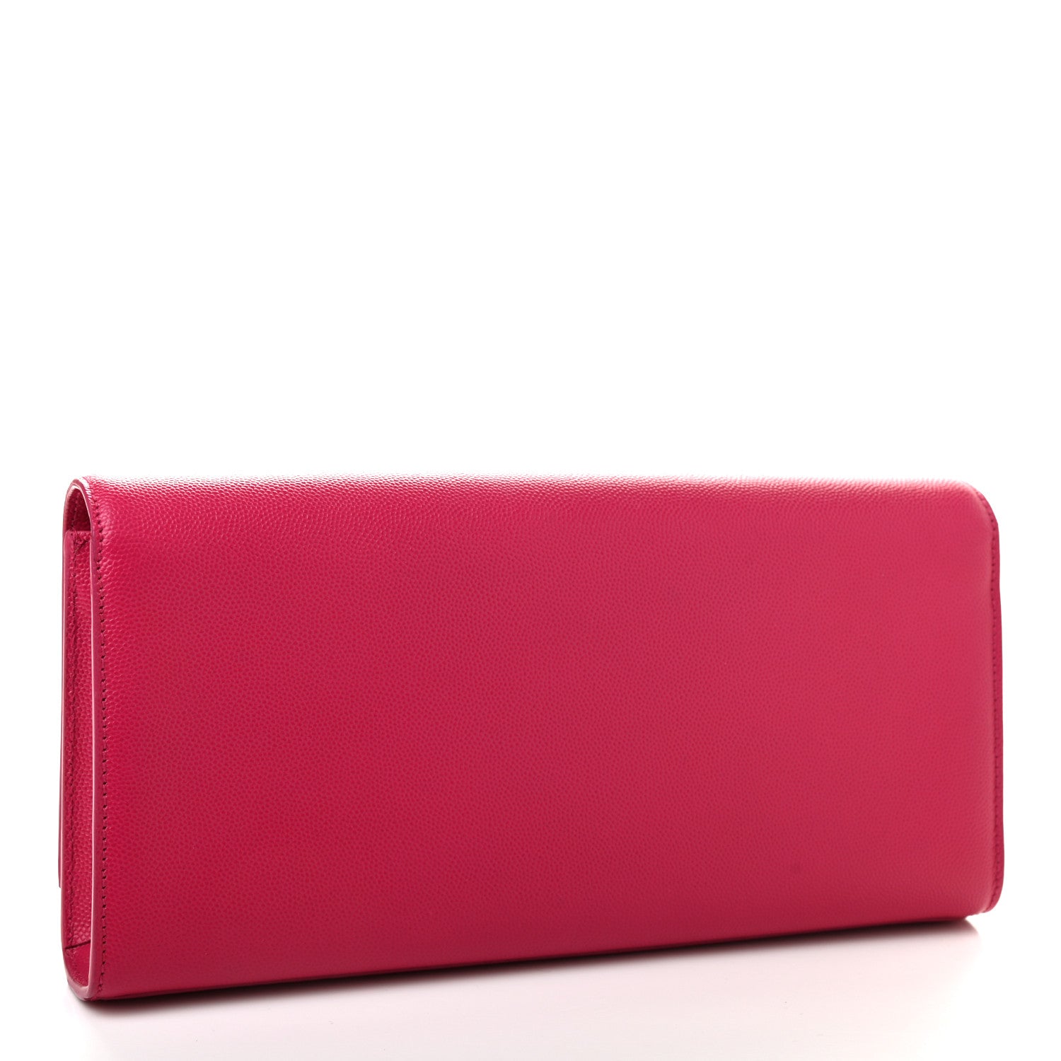 Saint Laurent Calfskin Classic Monogram Cassandre Clutch Lipstick Fuchsia 4 of 10