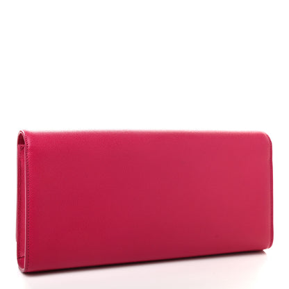 Saint Laurent Calfskin Classic Monogram Cassandre Clutch Lipstick Fuchsia 4 of 10