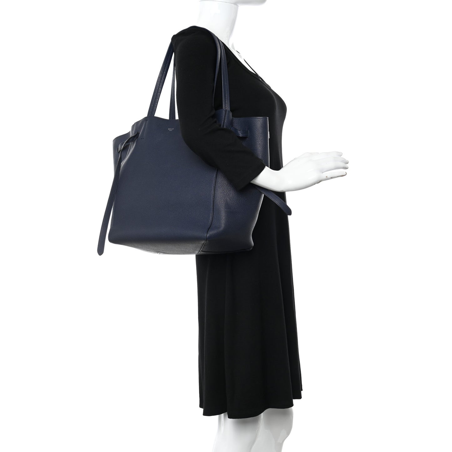 Soft Grained Calfskin Small Belt Cabas Phantom Navy