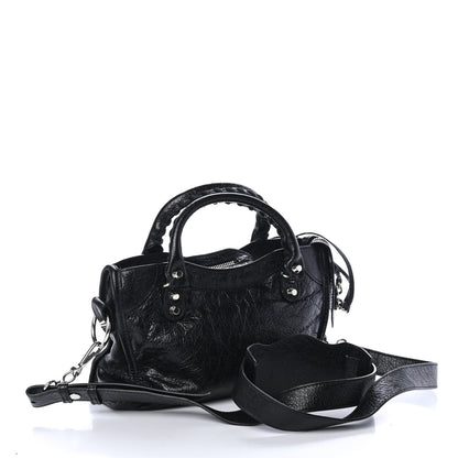 Balenciaga Agneau Classic Silver Hardware Mini City Black 2 of 4