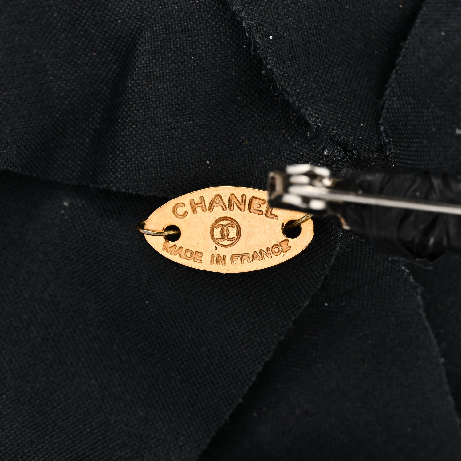 Chanel Velvet Camellia Brooch Pin Blue 3 of 3