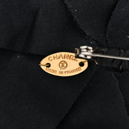 Chanel Velvet Camellia Brooch Pin Blue 3 of 3