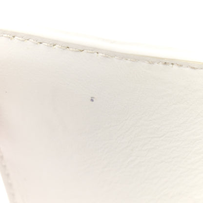 Balenciaga Shiny Calfskin Crocodile Embossed Hourglass Top Handle Bag XS White 19 of 19