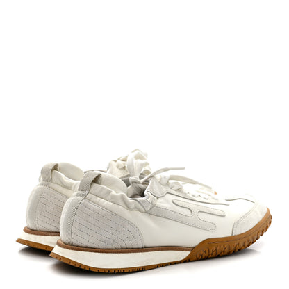 Hermes Nappa Suede Goatskin Jet Sneakers 36.5 White 4 of 11