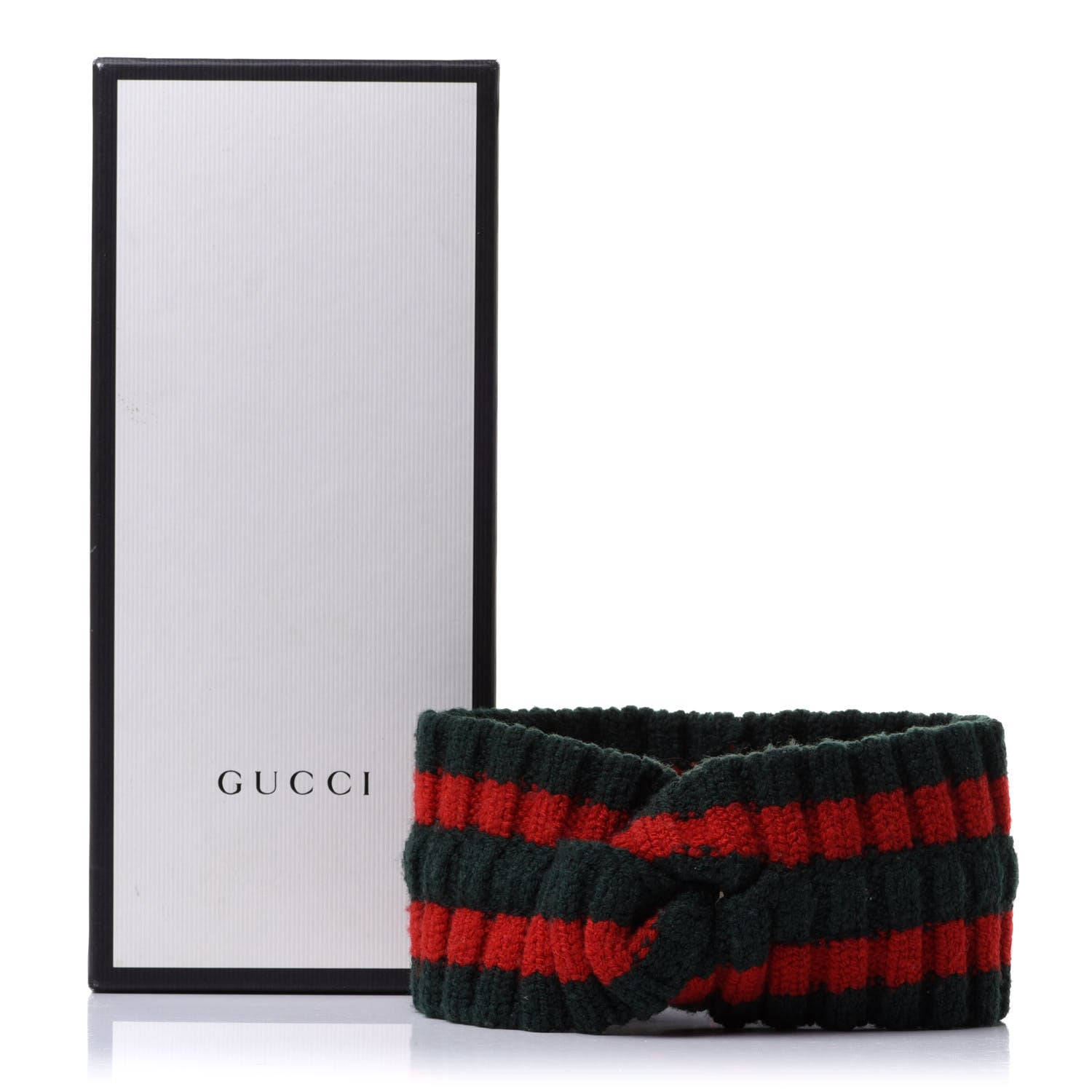 Gucci Wool Web Headband L Green Red 6 of 6