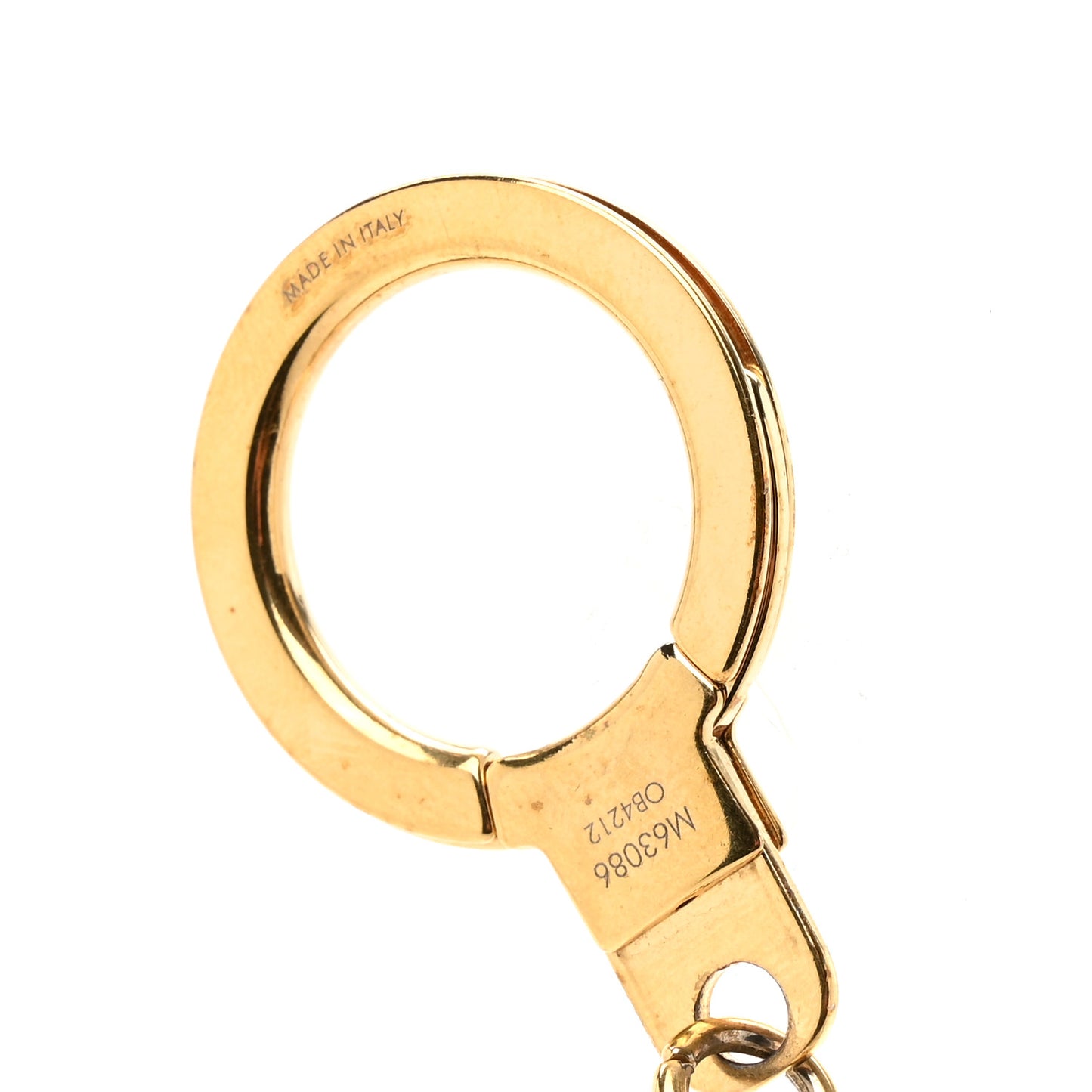 Brass Monogram Blooming Flowers Bag Charm Key Holder Rose Ballerine