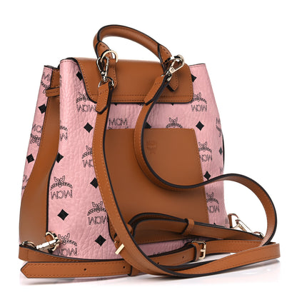 MCM Visetos Small Essential Backpack Soft Pink 2 of 9