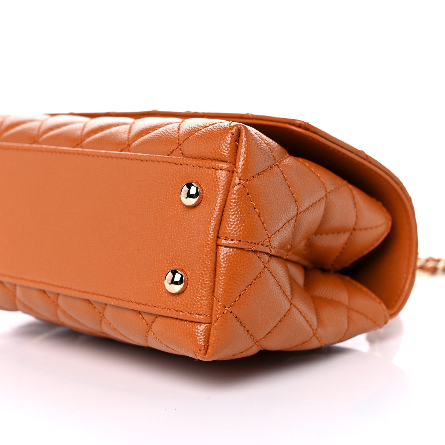 Chanel Caviar Quilted Mini Coco Handle Flap Light Brown 8 of 11