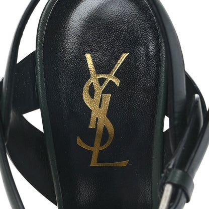 Saint Laurent Buffalo Tribute 105 Platform Sandals 37 Vert Fonce 8 of 8