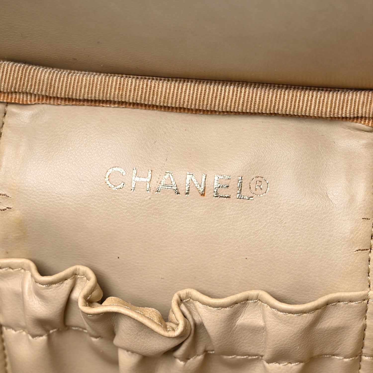 Chanel Caviar Vanity Cosmetic Case Yellow 6 of 29