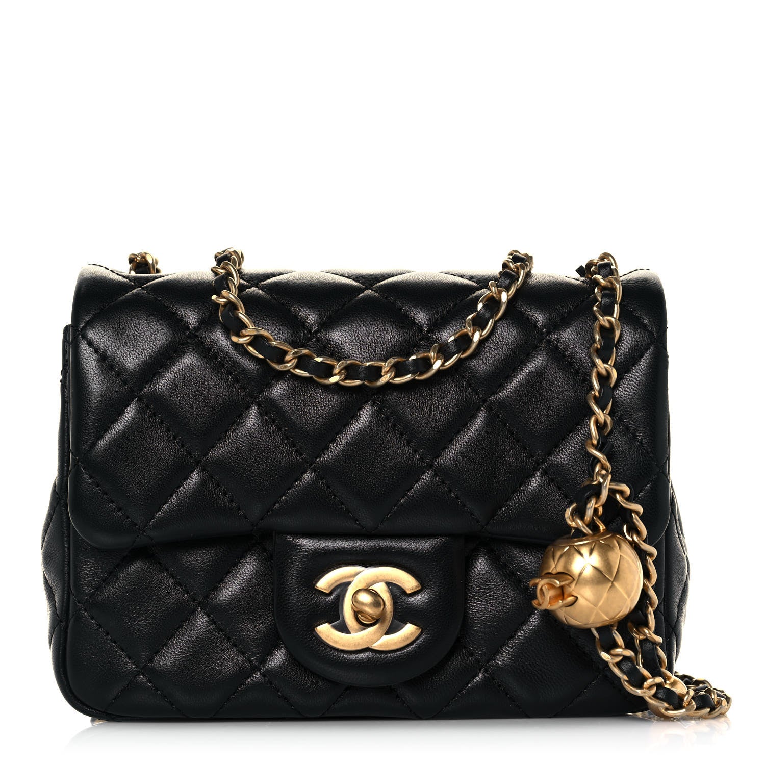 Chanel Lambskin Quilted Mini Pearl Crush Flap Black 1 of 13