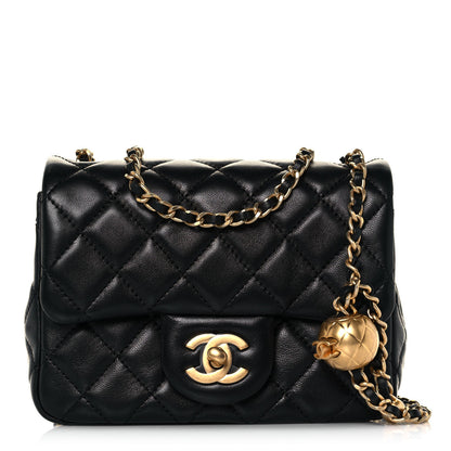 Chanel Lambskin Quilted Mini Pearl Crush Flap Black 1 of 13