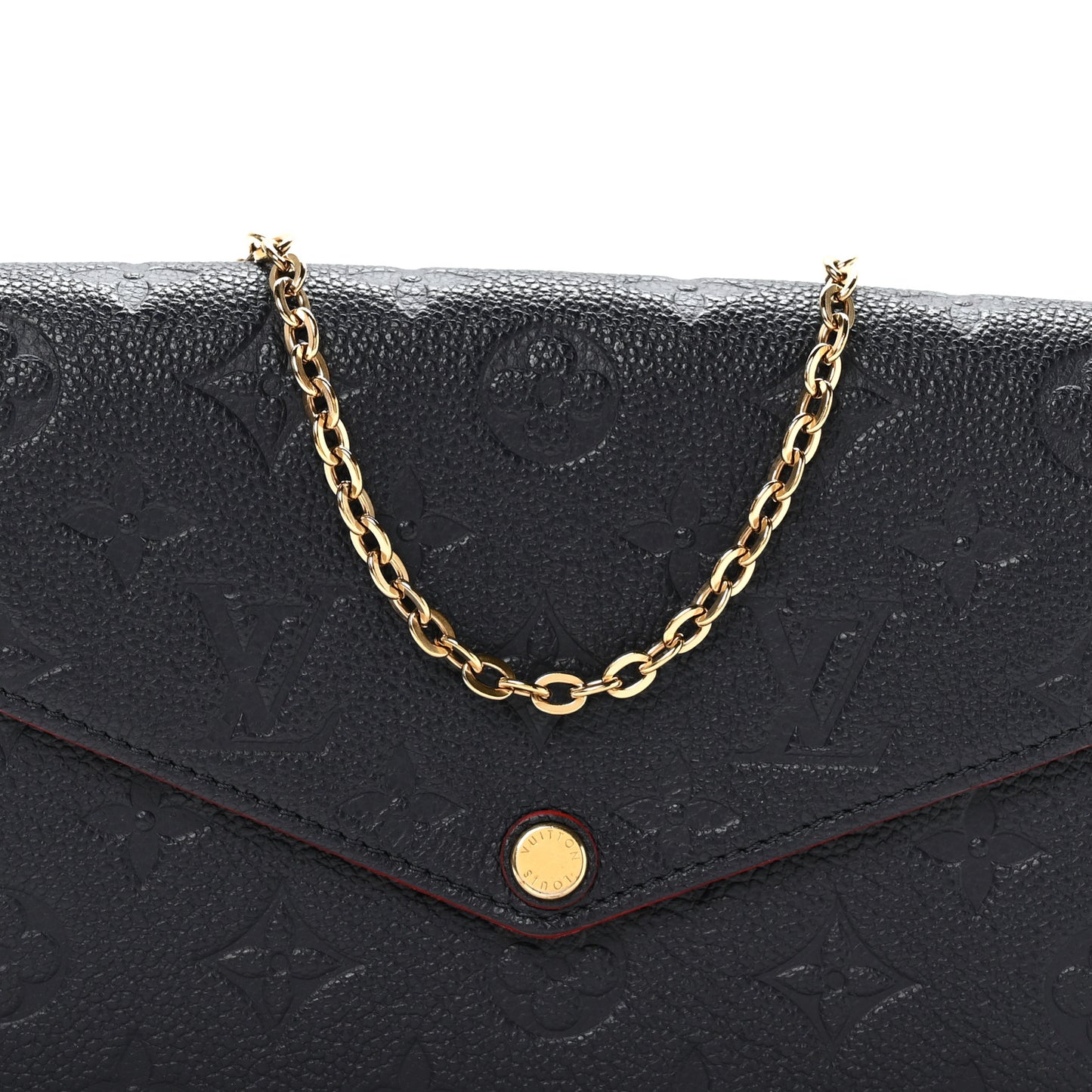 Empreinte Pochette Felicie Chain Wallet Marine Rouge