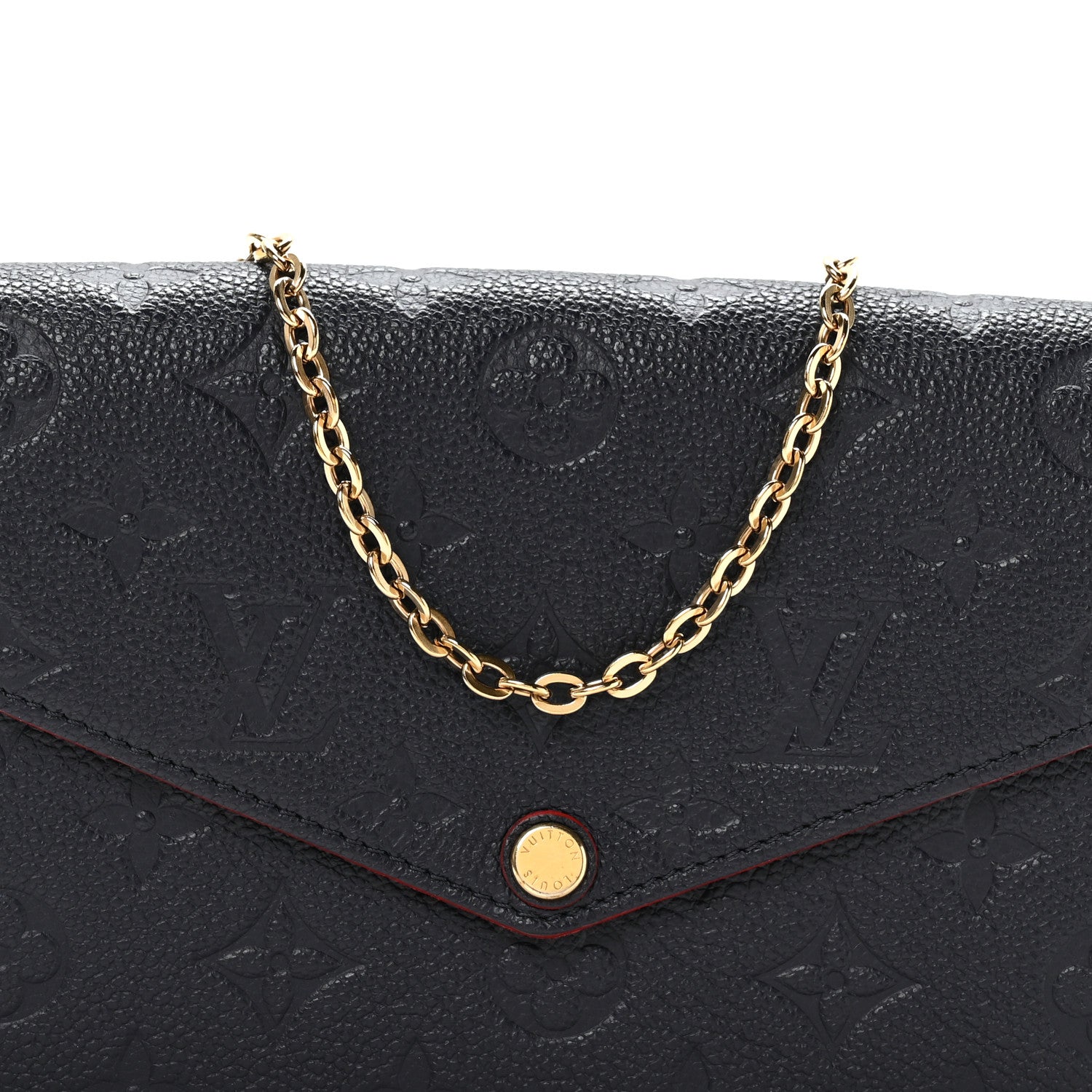 Louis Vuitton Empreinte Pochette Felicie Chain Wallet Marine Rouge 8 of 11
