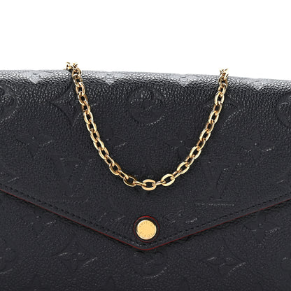 Louis Vuitton Empreinte Pochette Felicie Chain Wallet Marine Rouge 8 of 11