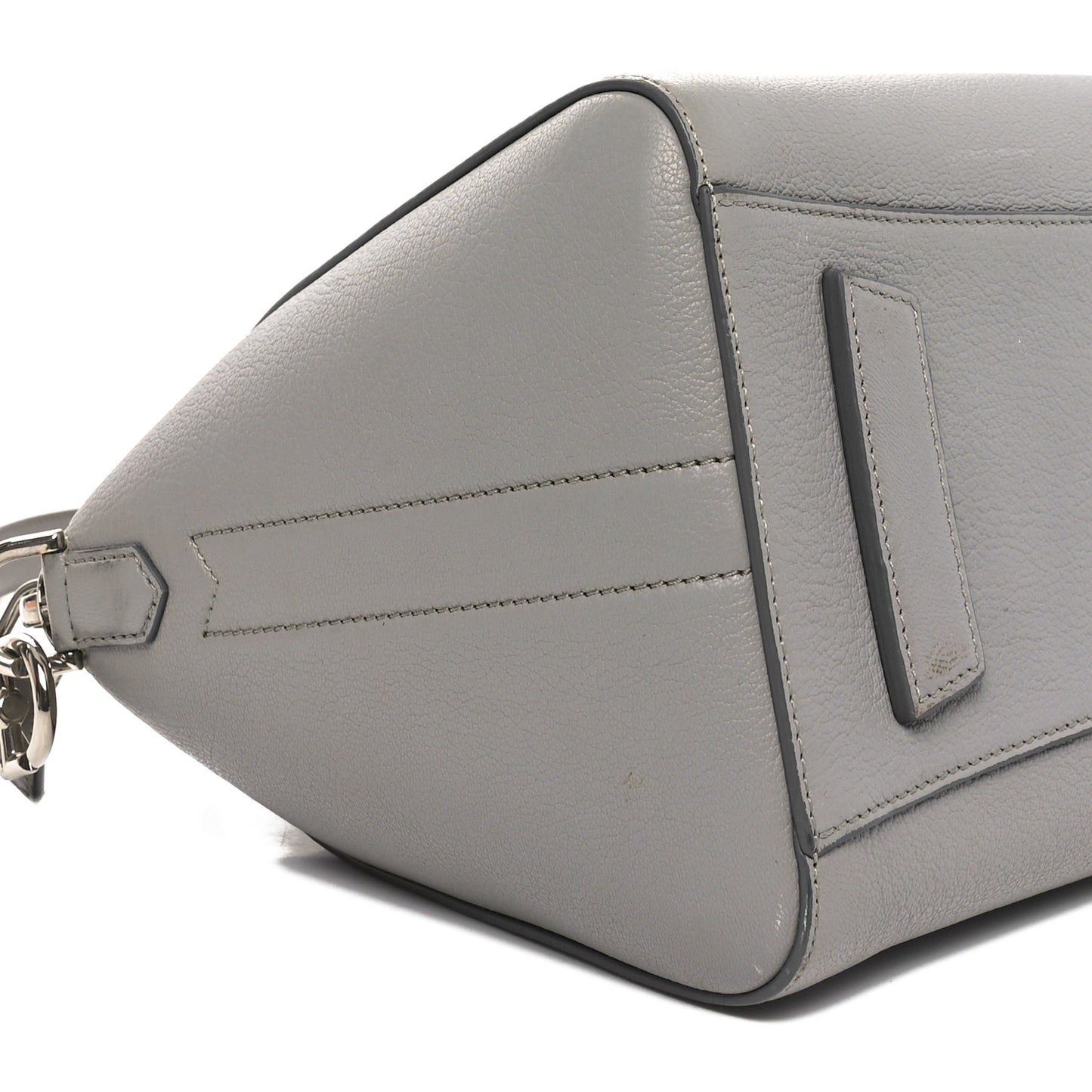 Sugar Goatskin Small Antigona Pearl Grey