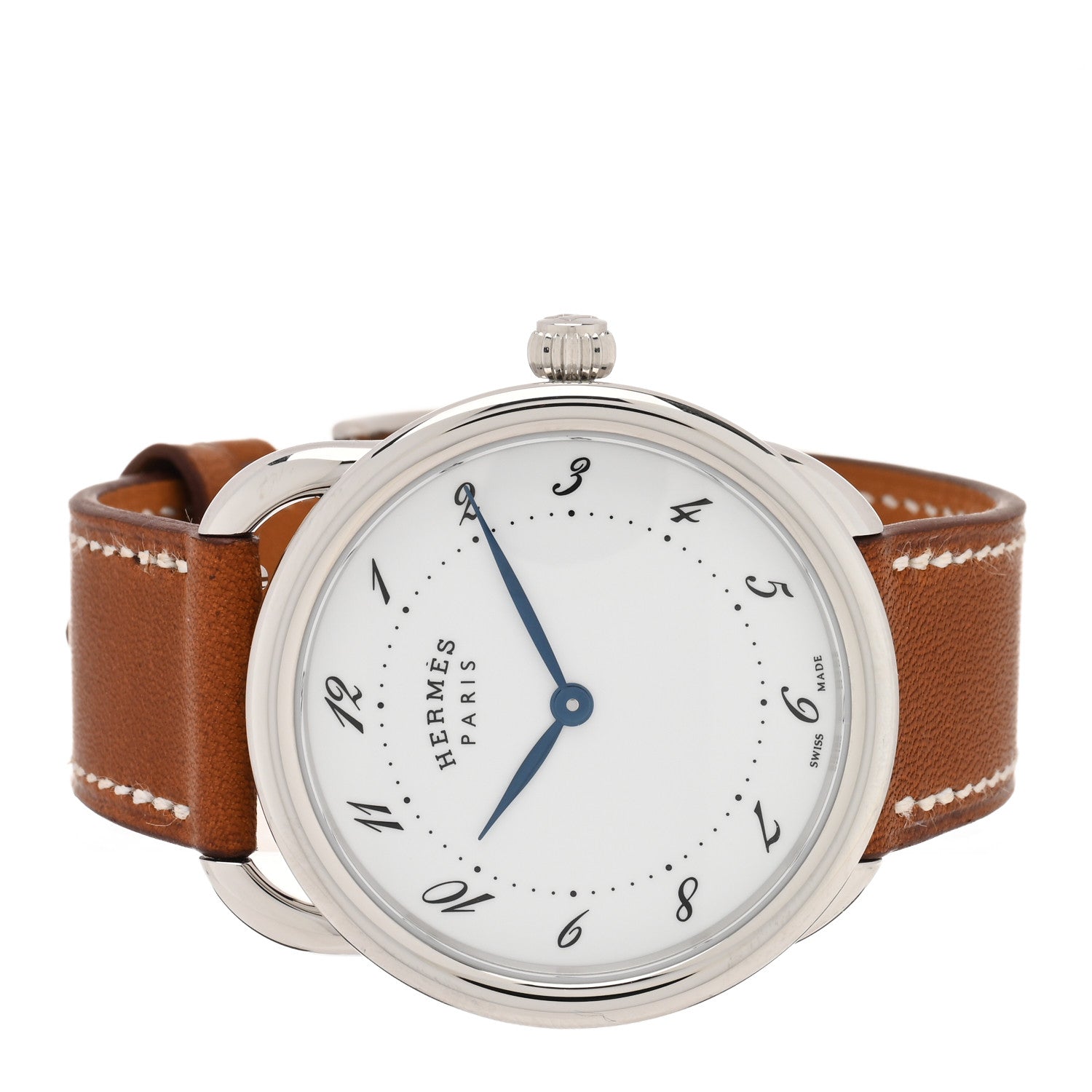 Hermes Stainless Steel Barenia 36mm Arceau Quartz Watch Fauve 2 of 5