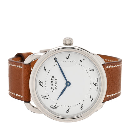Hermes Stainless Steel Barenia 36mm Arceau Quartz Watch Fauve 2 of 5