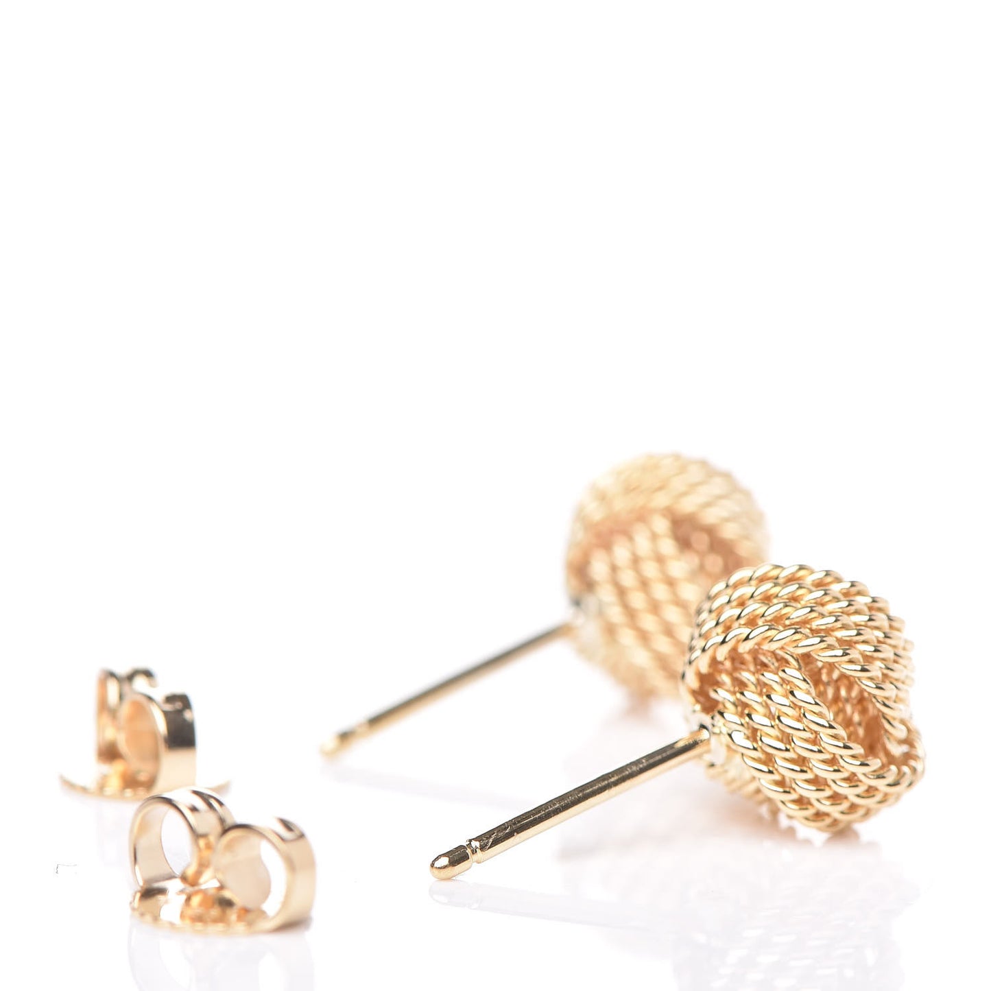 18K Yellow Gold Twist Knot Earrings