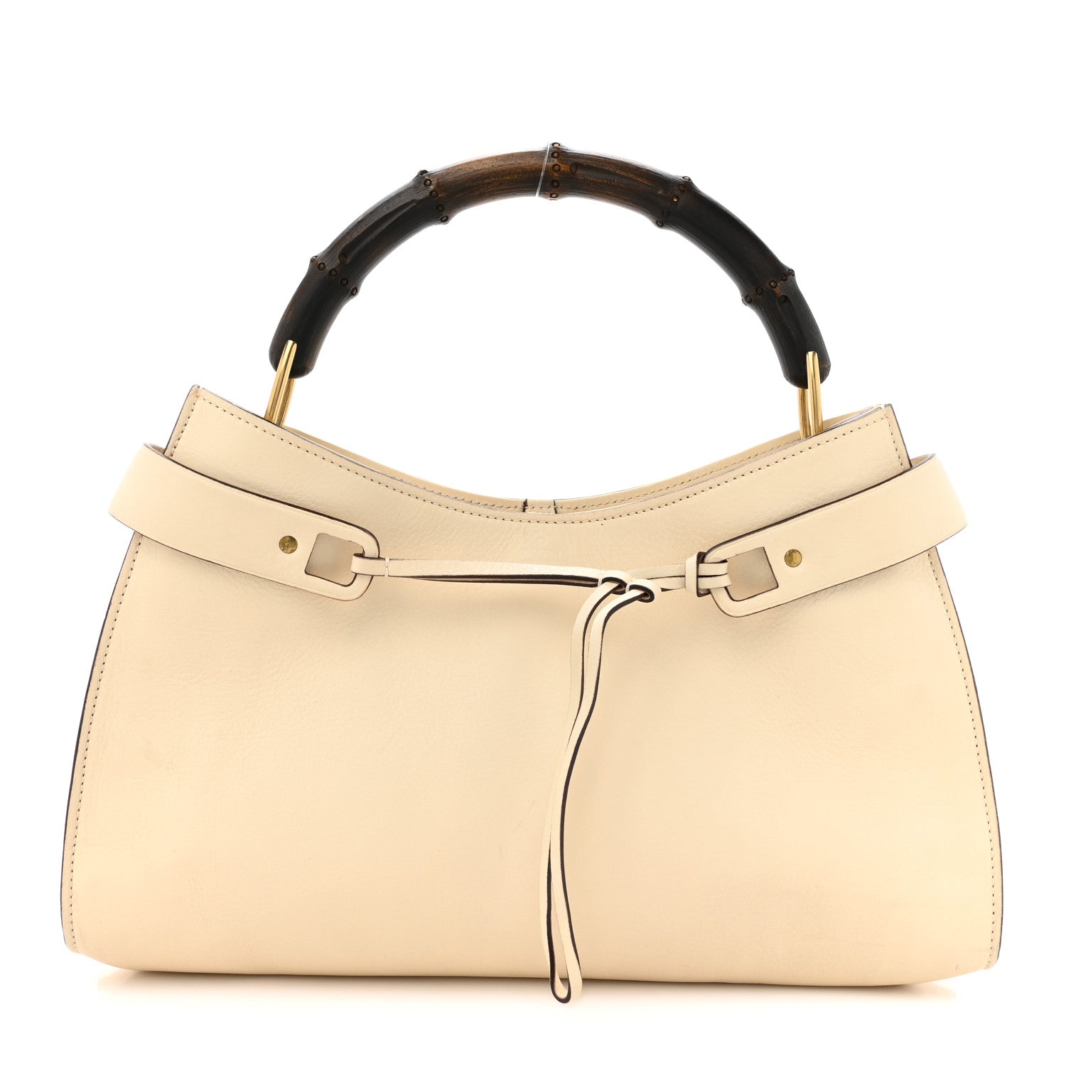 Gucci Calfskin Bamboo Top Handle Hobo Ivory 1 of 17