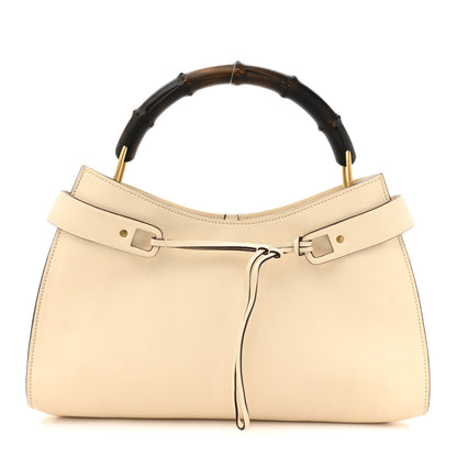 Gucci Calfskin Bamboo Top Handle Hobo Ivory 1 of 17
