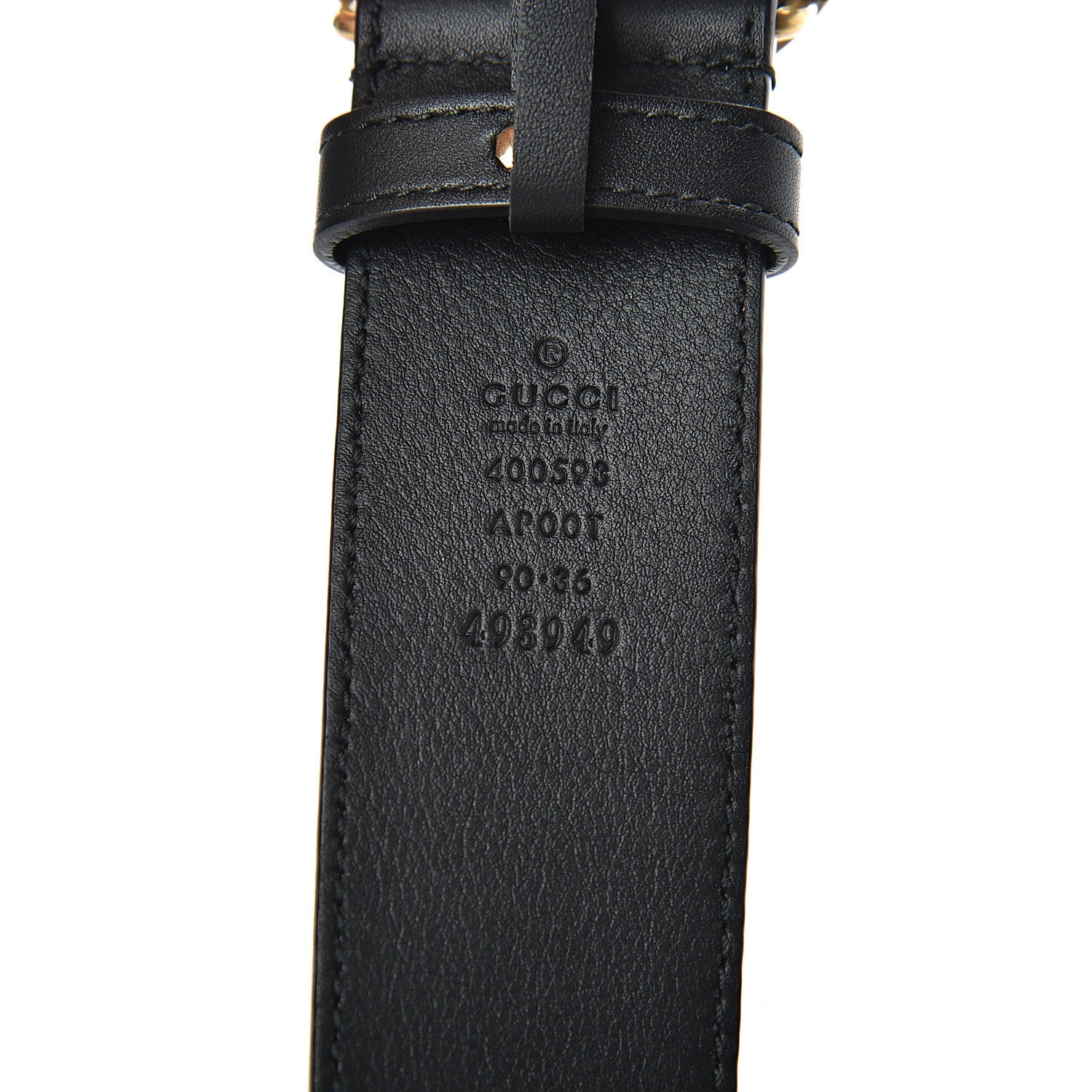 Gucci Calfskin Double G 40mm Belt 90 36 Black 3 of 6
