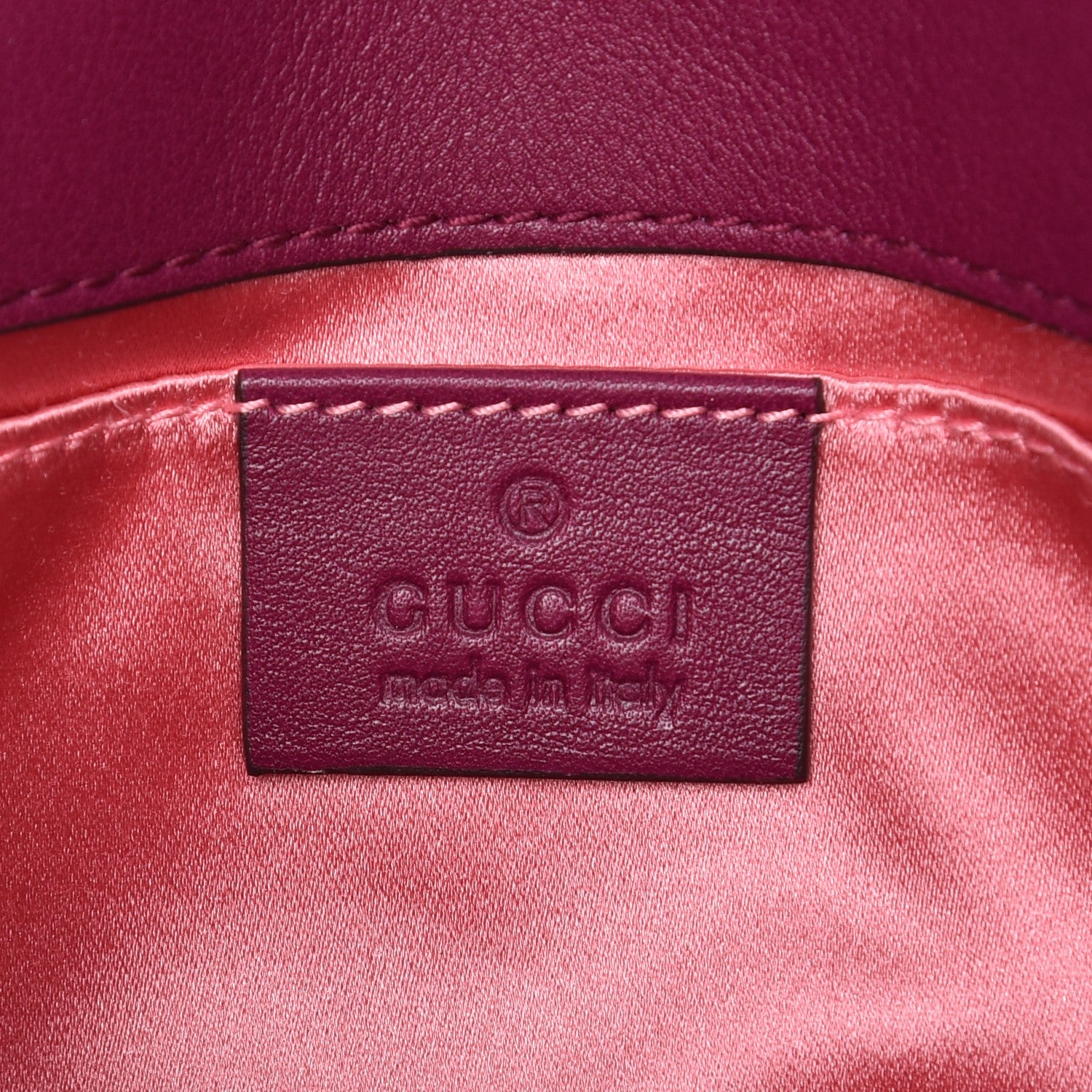 Gucci Velvet Matelasse Embroidered Mini GG Marmont Shoulder Bag Bordeaux 7 of 8