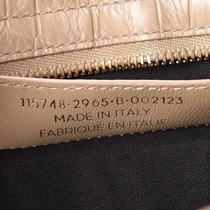 Balenciaga Calfskin Crocodile Embossed Classic Gold Hardware City Beige Latte 7 of 12