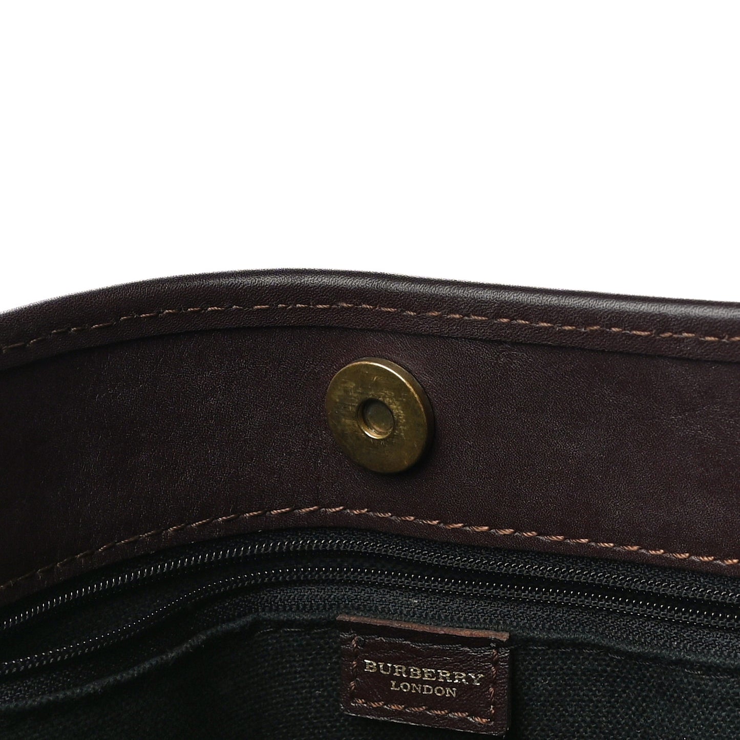 Haymarket Check Buckle Tote Brown